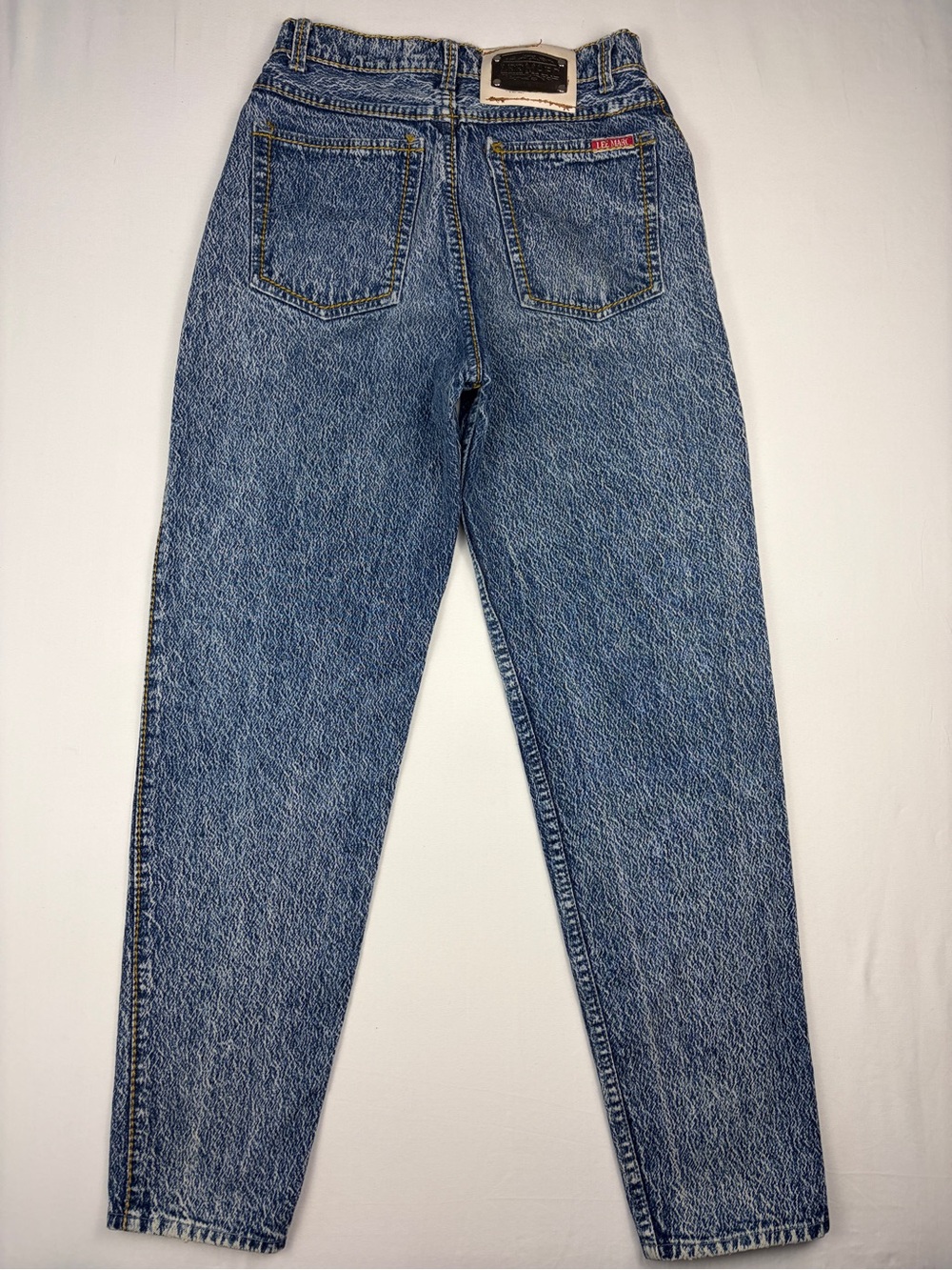 Vintage 80s 90s Lee Marc Jeans Women 27 Acid Wash High Rise Tapered Mom Denim